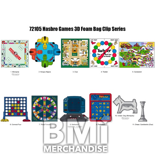 HASBRO 3D FOAM BAG CLIP SERIES 1